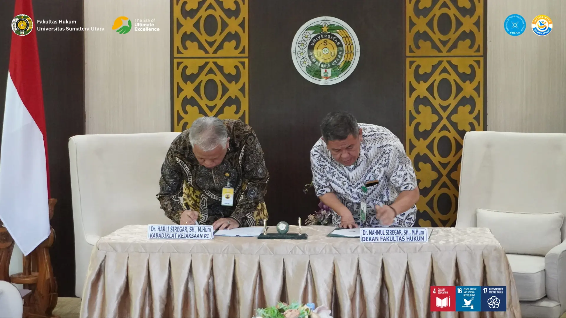 Dekan FH USU Hadiri Penandatanganan Kerja Sama Badiklat Kejaksaan RI dengan USU, Buka Akses Pendidikan Doktor Ilmu Hukum bagi Pegawai Kejaksaan